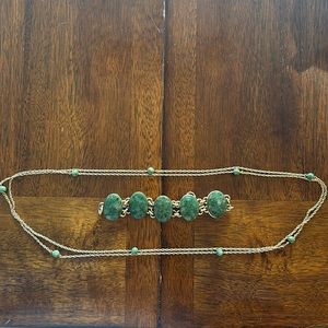 Vintage costume necklace, bracelet set